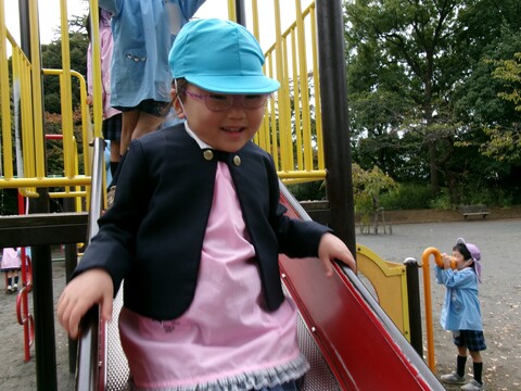 滑り台も楽しかったよ💕